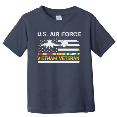 US Air Force Vietnam Veteran, USAF Veteran, USA Flag Gift Toddler T-Shirt