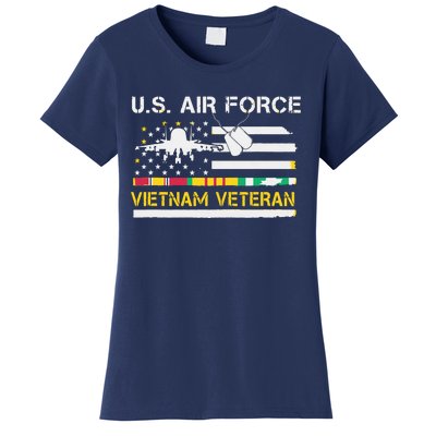 US Air Force Vietnam Veteran, USAF Veteran, USA Flag Gift Women's T-Shirt