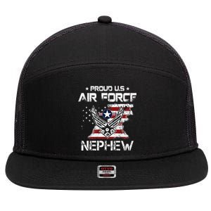 US Air Force Proud Nephew Proud Air Force Nephew Father Day 7 Panel Mesh Trucker Snapback Hat