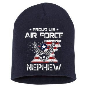 US Air Force Proud Nephew Proud Air Force Nephew Father Day Short Acrylic Beanie