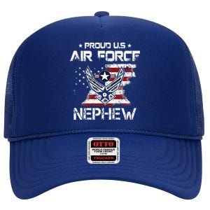 US Air Force Proud Nephew Proud Air Force Nephew Father Day High Crown Mesh Back Trucker Hat