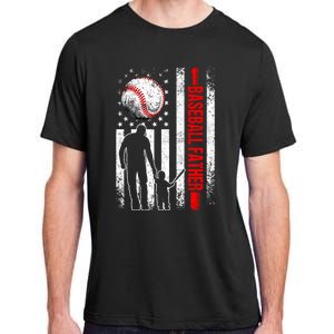 Usa American Flag Baseball Daddy Dad Papa Fathers Day Gift Adult ChromaSoft Performance T-Shirt