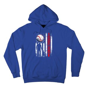 Usa American Flag Baseball Daddy Dad Papa Fathers Day Gift Hoodie