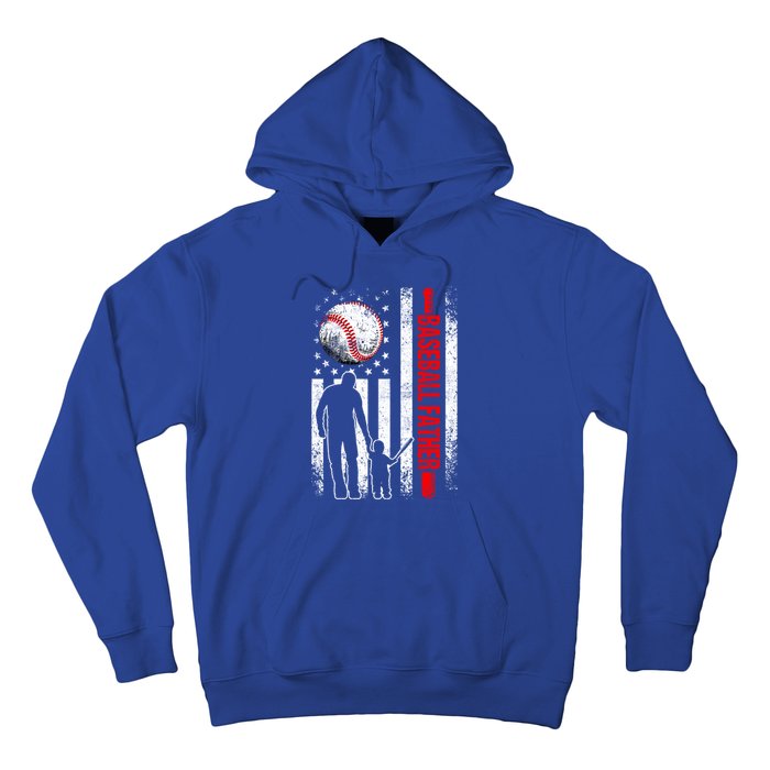 Usa American Flag Baseball Daddy Dad Papa Fathers Day Gift Hoodie