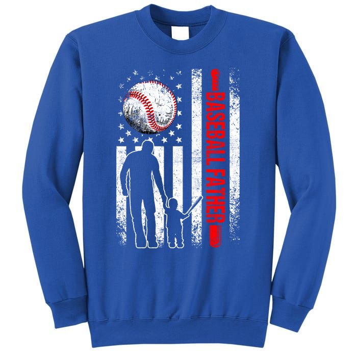 Usa American Flag Baseball Daddy Dad Papa Fathers Day Gift Sweatshirt