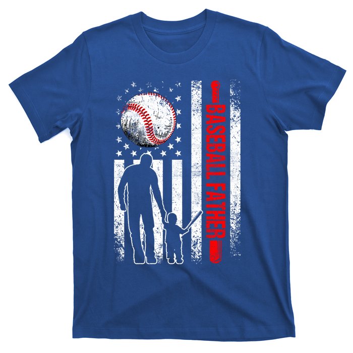 Usa American Flag Baseball Daddy Dad Papa Fathers Day Gift T-Shirt