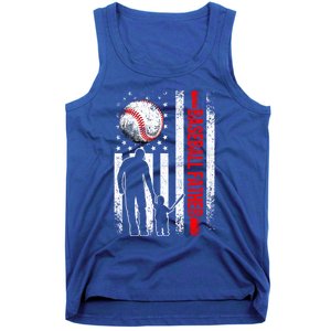 Usa American Flag Baseball Daddy Dad Papa Fathers Day Gift Tank Top