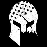 USA American Flag Warrior Skull Helmet Doggie Tank