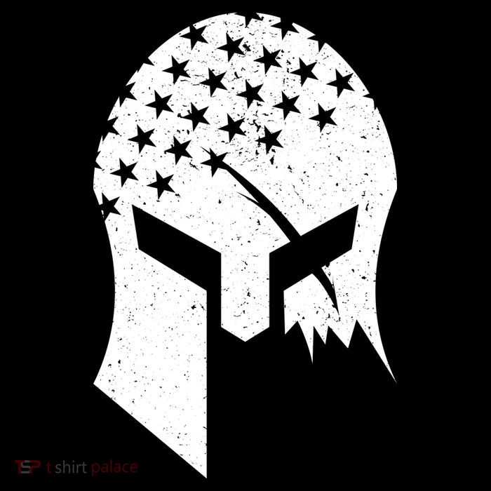 USA American Flag Warrior Skull Helmet Flatbill Hat