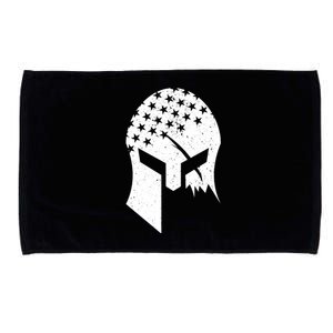 USA American Flag Warrior Skull Helmet Microfiber Hand Towel