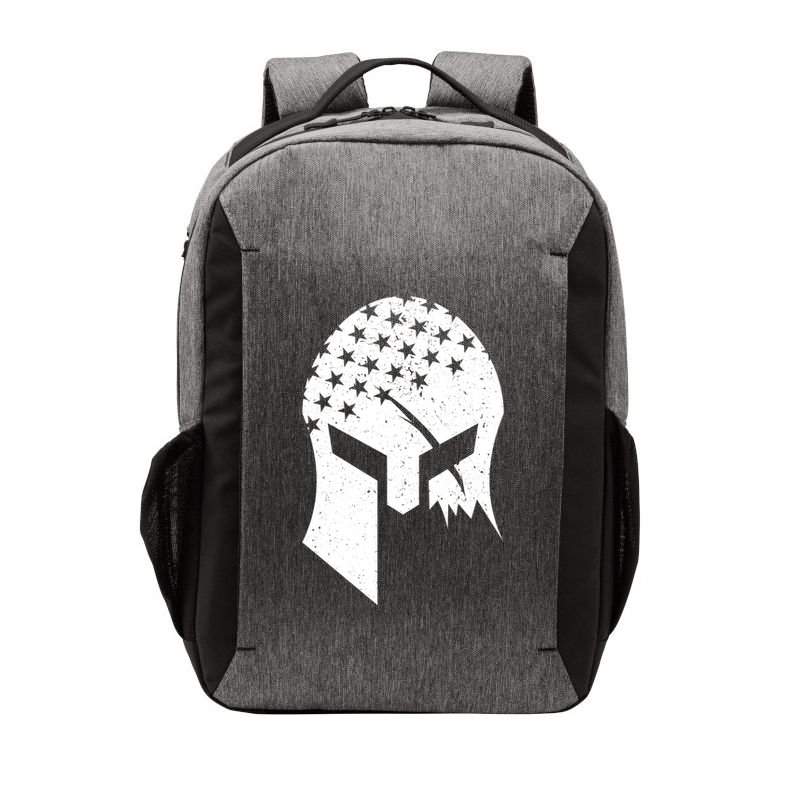 USA American Flag Warrior Skull Helmet Vector Backpack