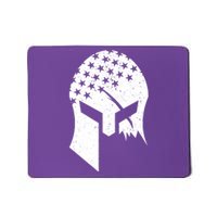 USA American Flag Warrior Skull Helmet Mousepad