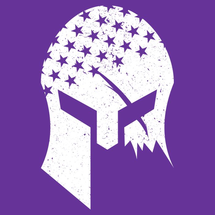 USA American Flag Warrior Skull Helmet Womens T-Shirt