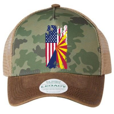 Usa Arizona Flags United States Of America Arizonans Legacy Tie Dye Trucker Hat