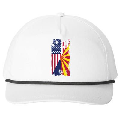 Usa Arizona Flags United States Of America Arizonans Snapback Five-Panel Rope Hat