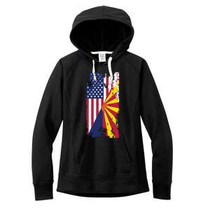 Usa Arizona Flags United States Of America Arizonans Women's Fleece Hoodie