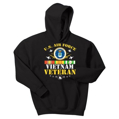 US Air Force Vietnam Veteran USA Flag Vietnam Vet Flag Kids Hoodie