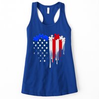 USA American Flag Puzzle Heart Womens Tank Top