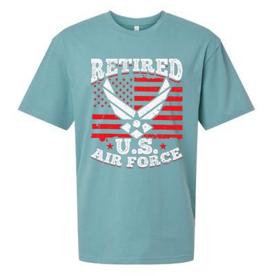 US Air Force Veteran retired U.S Air Force Sueded Cloud Jersey T-Shirt