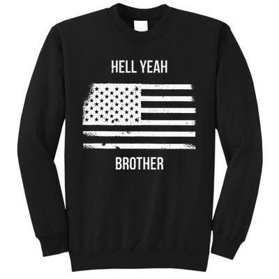 US American Flag Vintage Distressed Hell Yeah Brother Tall Sweatshirt