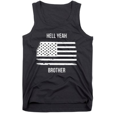 US American Flag Vintage Distressed Hell Yeah Brother Tank Top