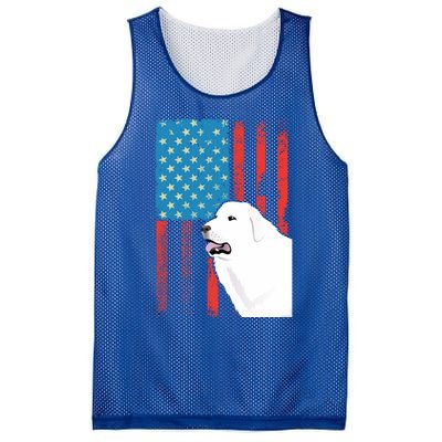 Usa American Flag Gift Patriotic Dog Great Pyrenees Gift Mesh Reversible Basketball Jersey Tank