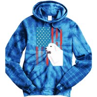 Usa American Flag Gift Patriotic Dog Great Pyrenees Gift Tie Dye Hoodie