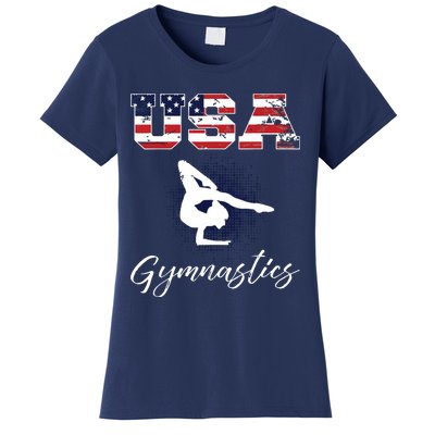 USA American Flag Gymnastics Tee Gymnast 4th Of July Women's T-Shirt