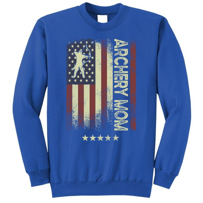 Usa American Flag Archery Mom Cute Gift Sweatshirt