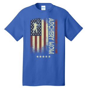 Usa American Flag Archery Mom Cute Gift Tall T-Shirt