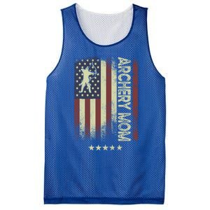 Usa American Flag Archery Mom Cute Gift Mesh Reversible Basketball Jersey Tank