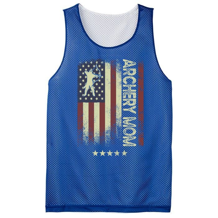 Usa American Flag Archery Mom Cute Gift Mesh Reversible Basketball Jersey Tank