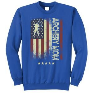 Usa American Flag Archery Mom Cute Gift Tall Sweatshirt