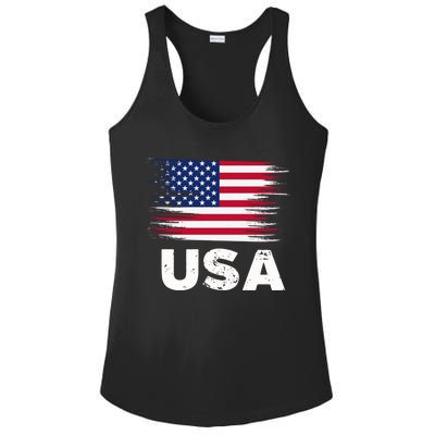 Usa American Flag Gift Sports Soccer Football Gift Ladies PosiCharge Competitor Racerback Tank