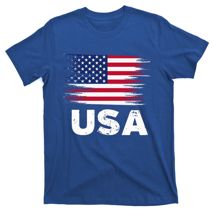 Usa American Flag Gift Sports Soccer Football Gift T-Shirt