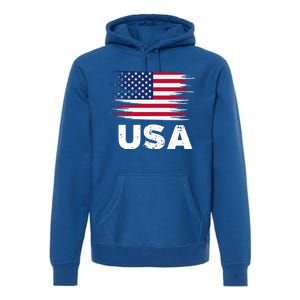 Usa American Flag Gift Sports Soccer Football Gift Premium Hoodie