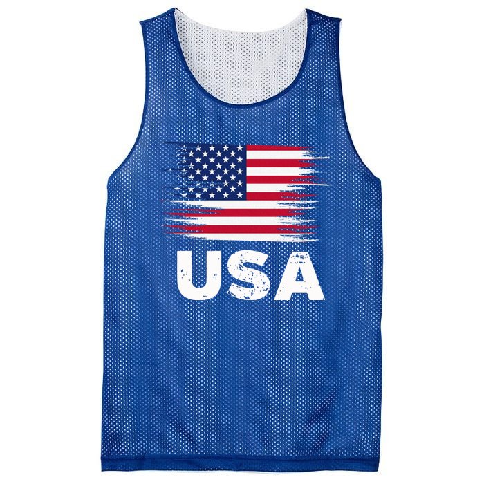 Usa American Flag Gift Sports Soccer Football Gift Mesh Reversible Basketball Jersey Tank