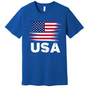 Usa American Flag Gift Sports Soccer Football Gift Premium T-Shirt