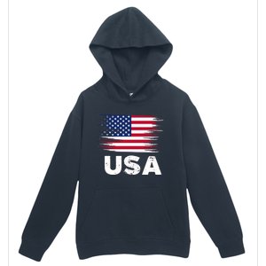 Usa American Flag Gift Sports Soccer Football Gift Urban Pullover Hoodie