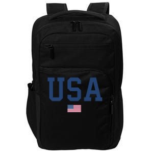 Usa American Flag Patriotic 4th Of July Impact Tech Backpack