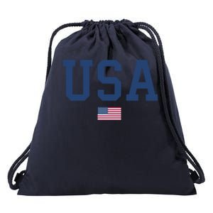 Usa American Flag Patriotic 4th Of July Drawstring Bag