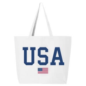 Usa American Flag Patriotic 4th Of July 25L Jumbo Tote