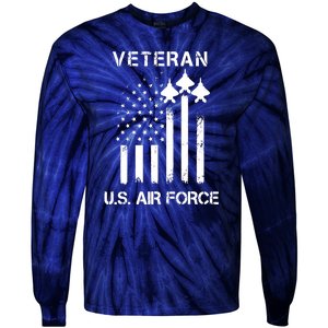 U.S. Air Force Stars Air Force Veteran Tie-Dye Long Sleeve Shirt