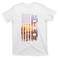 Utah American Flag Pride Landscape Cactus Patriotic Gift T-Shirt