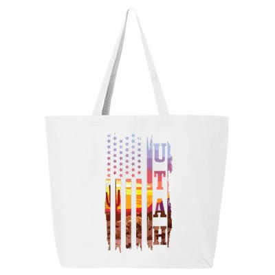 Utah American Flag Pride Landscape Cactus Patriotic Gift 25L Jumbo Tote