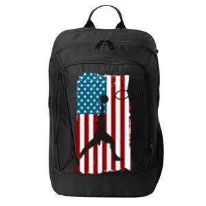 Us American Flag Basketball Patriotic Athlete Print For Boy City Backpack