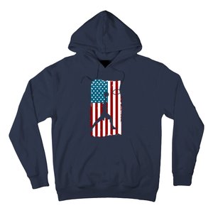 Us American Flag Basketball Patriotic Athlete Print For Boy Hoodie