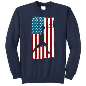 Us American Flag Basketball Patriotic Athlete Print For Boy Sweatshirt