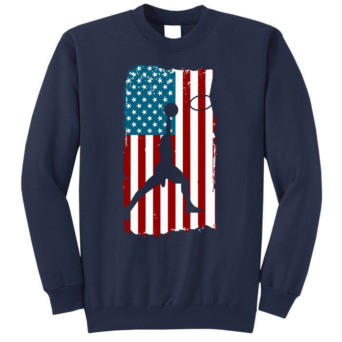 Us American Flag Basketball Patriotic Athlete Print For Boy Sweatshirt