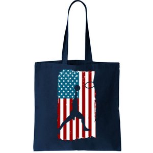 Us American Flag Basketball Patriotic Athlete Print For Boy Tote Bag